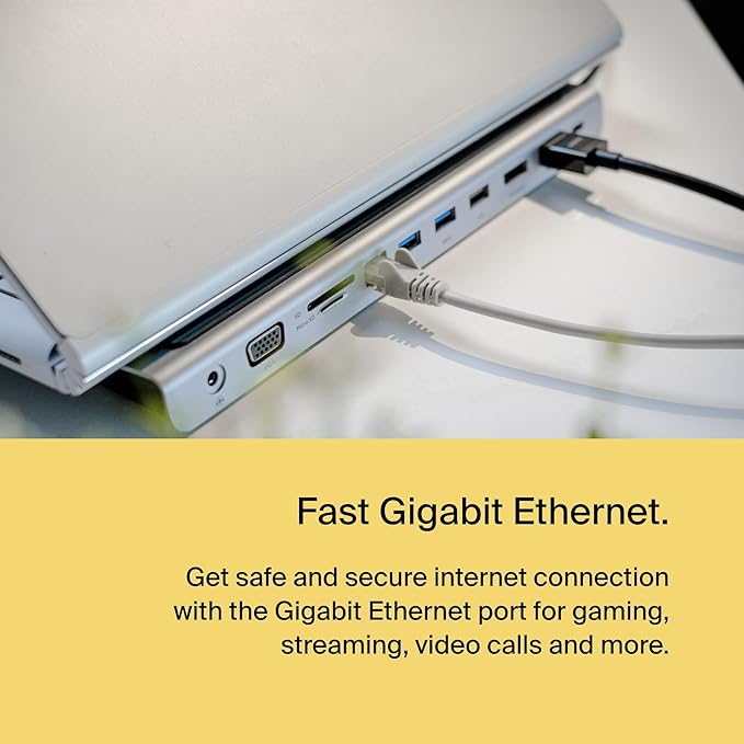 Belkin USB C Hub 11in1 MultiPort Adapter Dock USB-C 100W Belkin USB C Hub 11in1 MultiPort Adapter Dock USB-C 100W